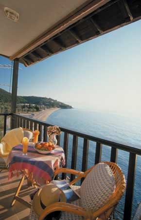 Blick vom Balkon