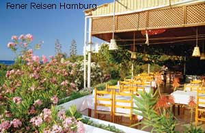 Terrasse im Hotel Riviera bei Girne in Nordzypern