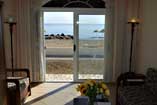 Blick auf den Strand vom Bungalow vom Longbeach Famagusta