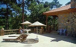 Die sch&ouml;ne Terrasse des Gizli Hauses in Akyaka