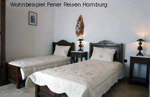 Schlafzimmer eines Hauses Corali auf Alonissos