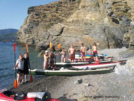 Pause beim Seekajak bei Alonissos