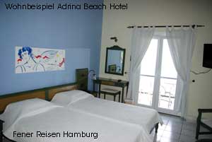 Zimmerbeispiel des Adrina Beach Hotels