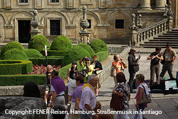 Straßenmusiker in Santiago de Compostela