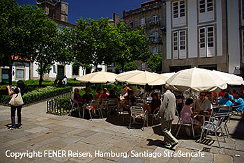 Straßencafe in Santiago