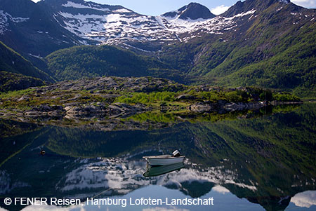 Spiegelung auf den Lofoten