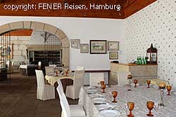 Restaurant der Quinta de Samaioes bei Chaves in Portugal