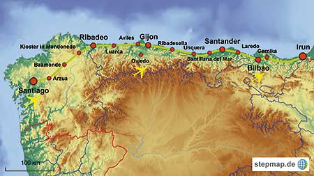 Camino Del Norte Karte | Karte