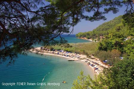 Der Cinar Strand in der Nähe von Akyaka