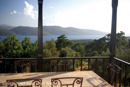 Blick vom Balkon der Villa Amanda in Akyaka