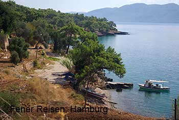 Badestelle der Cardak-Bungalows