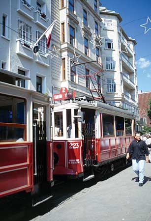 Historische Straßenbahn in Istanbul