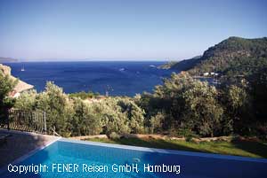 Blick von der Villa Sari bei Turunc bei Marmaris