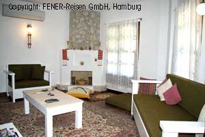 Ein Wohnzimmer der Villen in Kas